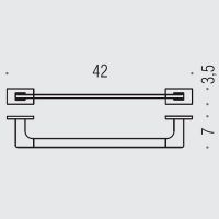 Полотенцедержатель Colombo Design Look Нержавеющая сталь арт-B1609.HPS1 — фото 2, Полотенцедержатели