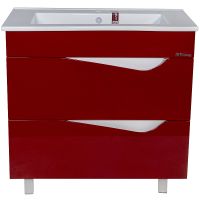 Тумба под раковину Bellezza Эйфория 85 Красная арт-4639114660037 — фото 1, Тумбы под раковину