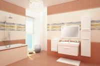 Керамический бордюр Cersanit Sunrise Спецэлемент настенный 4х44 см арт-SU7H421 — фото 2, Керамическая плитка