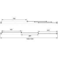 Душевая дверь Veconi Vianno VN-31 130 профиль Хром стекло прозрачное арт-VN31-130-01-C5 — фото 8, Раздвижные душевые двери