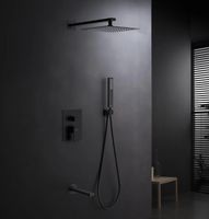 Душевая система Aquatek Либра Черная матовая арт-AQ1673MB — фото 2, Встраиваемые душевые комплекты