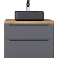 Тумба под раковину Jorno Wood 80 подвесная Серая арт-Wood.01.80/P/GR — фото 1, Тумбы под раковину