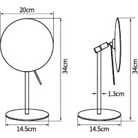 Косметическое зеркало Aquanet 2218 Хром арт-204517 — фото 5, Косметические зеркала