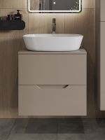 Тумба с раковиной Orange Line 60 подвесная Латте матовый арт-Li-60TuLMDF+B08-500W — фото 3, Тумбы с раковиной