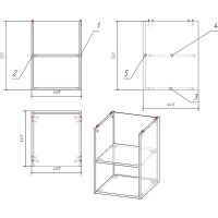 Полка Cersanit Moduo 40 Дуб арт-SB-MD-MOD40-SZ — фото 4, Полки