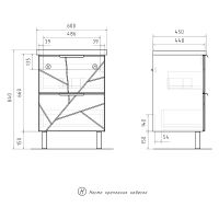 Тумба под раковину Volna Twing 60.2Y Белая арт-tnTWG60.2Y-01 — фото 8, Тумбы под раковину