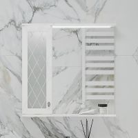 Зеркало со шкафом Volna Milena 70 L с подсветкой Белое арт-zsMLN70.L-01 — фото 1, Зеркальные шкафы в ванную