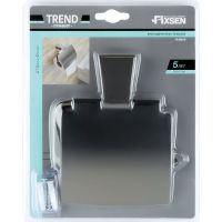 Держатель туалетной бумаги Fixsen Trend Graphite с крышкой Черный графит арт-FX-98010 — фото 2, Держатели туалетной бумаги