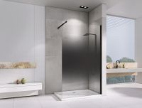 Душевая перегородка Abber Immer Offen 100 профиль Черный стекло прозрачное тонированное арт-AG69103BS — фото 3, Душевые перегородки