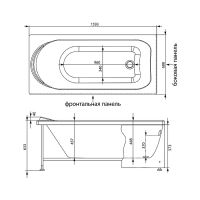 Товар: Акриловая ванна Aquanet Nord 160x70 без гидромассажа арт-205533 - фото 9 Акриловая ванна Aquanet Nord 160x70 без гидромассажа арт-205533 — фото 9, Акриловые ванны