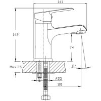 Товар: Смеситель для раковины Orange Prim Хром арт-M42-021cr - фото 9 Смеситель для раковины Orange Prim Хром арт-M42-021cr — фото 9, Смесители для раковины
