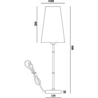 Настольная лампа Maytoni House Zaragoza Белая Латунь арт-H001TL-01BS — фото 5, Настольные лампы