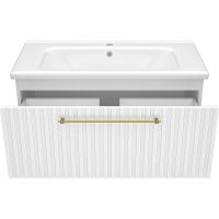 Тумба с раковиной Brevita Alicante 90 подвесная Белая матовая арт-УТ000015978 — фото 3, Тумбы с раковиной