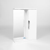 Зеркало со шкафом VIANT Барселона 50 Белое арт-VBAR50-ZSH — фото 1, Зеркальные шкафы в ванную