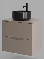 Тумба с раковиной Orange Line 60 подвесная Латте матовый арт-Li-60TuLMDF+B07-345B — фото 2, Тумбы с раковиной