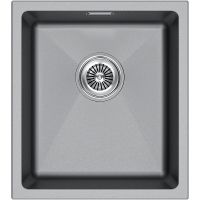 Кухонная мойка Paulmark Lumi 41 UNI Серый металлик арт-LU41-GRM — фото 1, Кухонные мойки
