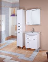 Зеркало со шкафом Onika Балтика 67.02 L с подсветкой Белое арт-206701 — фото 4, Зеркальные шкафы в ванную