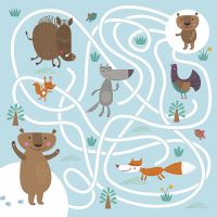 Фреска детская Ortograf Для самых маленьких 32920 Фактура флок FLK Флизелин (2,7*2,7) Голубой/Разноцветный, Животные арт-32920 (флок FLK) — фото 2, Фрески