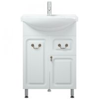 Тумба под раковину Corozo Элегия ретро 60 Белая арт-SD-00000010 — фото 1, Тумбы под раковину