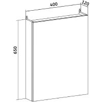 Зеркальный шкаф Runo Лада 40 Белый арт-00-00001192 — фото 5, Зеркальные шкафы в ванную