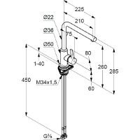 Смеситель для кухни Kludi L-ine S Черный матовый арт-408033975 — фото 2, Смесители для кухни