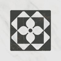 Керамический декор Kerama Marazzi Келуш 3 грань черно-белый 9,8х9,8 см арт-TOC006 — фото 1, Керамическая плитка