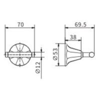 Двойной крючок CeramaLux Biatrichi Черный матовый арт-73001-1 — фото 2, Крючки для полотенец