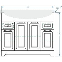 Тумба под раковину Stella Polar Кармела 100 Ольха белая арт-SP-00000176 — фото 4, Тумбы под раковину