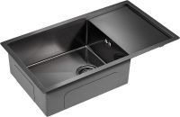 Кухонная мойка Paulmark Gerberg 78F Uni Вороненая сталь арт-PM217844-GM — фото 2, Кухонные мойки