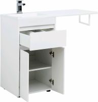 Тумба с раковиной Aquanet Токио 110 L Белая арт-239204 — фото 2, Тумбы с раковиной