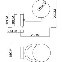 Настенный светильник Artelamp Albus Прозрачный Античная бронза арт-A7780AP-1AB — фото 4, Бра