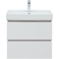 Тумба с раковиной Aquanet Вега 60 подвесная Белый глянец арт-308319 — фото 2, Тумбы с раковиной