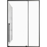 Душевой уголок Allen Brau Fantasy 140x90 профиль Черный матовый стекло прозрачное арт-3.11008.31 + 3.11013.31 — фото 4, Прямоугольные душевые уголки