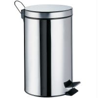 Ведро для мусора WasserKRAFT Хром арт-K-637 — фото 1, Мусорные ведра