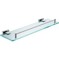 Стеклянная полка Belz B904 Вороненая сталь арт-B90407 — фото 1, Полки для ванной и душа