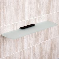 Стеклянная полка WasserKRAFT Elbe Черная матовая арт-K-7224 — фото 3, Полки для ванной и душа