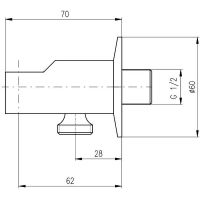 Шланговое подключение Rav Slezak Черный матовый арт-MD0614RCMAT — фото 2, Шланговые подключения