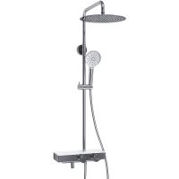 Товар: Душевая система WasserKRAFT с термостатом Хром Белая арт-A113.116.127.CH Thermo - фото 5 Душевая система WasserKRAFT с термостатом Хром Белая арт-A113.116.127.CH Thermo — фото 5, Душевые стойки