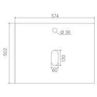 Тумба под раковину VIANT Бостон 56 подвесная Белая Дуб Вотан арт-VBOS56N-T1STP — фото 6, Тумбы под раковину