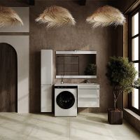 Тумба под раковину Style Line Даллас Леон 120 Люкс Plus подвесная Белая арт-СС-00002440 — фото 7, Тумбы под раковину