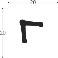 Уголок Bello Deco XPS У 1 2000x20x20 мм арт-00-00004604 — фото 2, Стеновые уголки