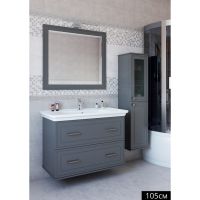 Зеркало Sanflor Модена 105 Серое арт-С02731 — фото 1, Зеркала в ванную комнату