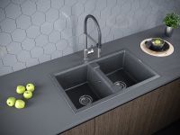 Кухонная мойка Paulmark Tandem 80/2 Графит арт-PM238150-DG — фото 3, Кухонные мойки