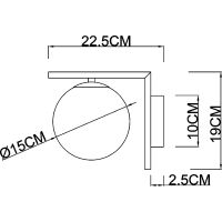 Настенный светильник Artelamp Bolla-unica Белый Хром арт-A1924AP-1CC — фото 3, Бра