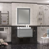 Тумба под раковину Opadiris Луиджи 90 подвесная Серая матовая арт-00-00005940 — фото 11, Тумбы под раковину