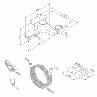 Смеситель для ванны AM.PM Gem Хром арт-F90A15000 — фото 8, Смеситель для ванны