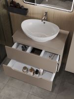 Тумба с раковиной Orange Line 80 подвесная Латте матовый арт-Li-80TuLMDF+B08-585W — фото 4, Тумбы с раковиной