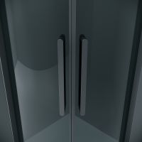 Душевой уголок Grossman Classic 100х100 профиль Черный матовый стекло тонированное арт-301.K33.04.1010.21.10 — фото 8, Душевые уголки четверть круга