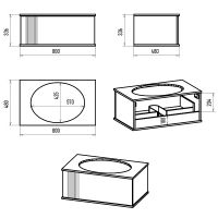 Товар: Тумба с раковиной Brevita Savoy 80 подвесная Белая матовая арт-УТ000014904 - фото 8 Тумба с раковиной Brevita Savoy 80 подвесная Белая матовая арт-УТ000014904 — фото 8, Тумбы с раковиной