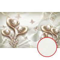 Фреска Ortograf 3D 6668 Фактура флок FLK Флизелин (3,16*1,9) Серебряный/Золото, Абстракция арт-6668 (флок FLK) — фото 1, Фрески